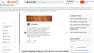 Reddit - Custom Shipping Crates