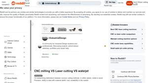 Reddit - CNC Milling and Laser Cutting Insights