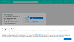 ResearchGate - Aluminium-Tin Alloy Preparation