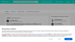ResearchGate - Hardness vs. Stiffness Explained