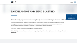 RIE Coatings - Sandblasting & Bead Blasting Services