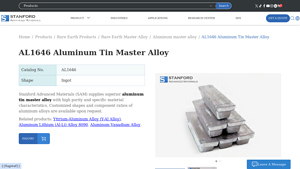 SAMaterials - Aluminum Tin Master Alloy
