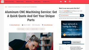 Security Senses - Aluminum CNC Machining Service