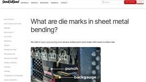 SendCutSend - Die Marks in Sheet Metal Bending