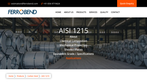 Sheets Plates - AISI 1215 Low-Carbon Steel Alloy