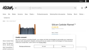 The Virtual Foundry - Silicon Carbide Filamet™