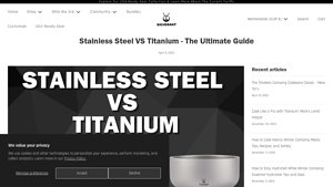 SilverAnt Outdoors - Titanium Camping Cookware