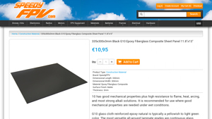 SpeedyFPV - Epoxy Fiberglass Composite Sheet