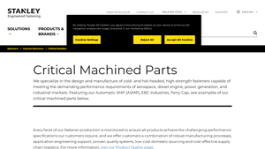 Stanley Engineered Fastening - Critical Custom Machined Parts