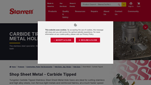 Starrett - SM Series Carbide Tipped Hole Saws