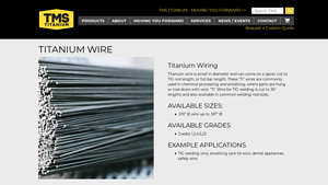 TMS Titanium - Custom Cut Titanium Wire