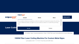 StyleCNCMachines - 1500W Fiber Laser Cutting Machine
