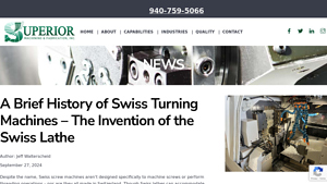 Superior Machining - Swiss Turning Machines