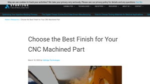 Sybridge - CNC Machined Part Finishes