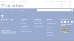 Tacoma Screw - Stainless Steel Grease Fittings