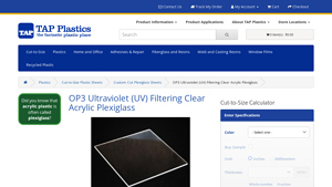 Tap Plastics - Acrylic Sheets OP3 UV Filtering