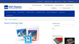 Tap Plastics - Swiss Framing Clips