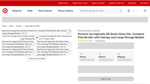 Ingenuity - Summer 3D Quick Close Compact Stroller