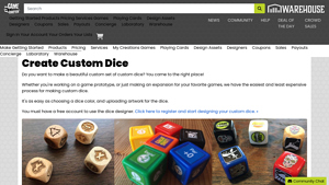 The Game Crafter - Custom Dice Designing
