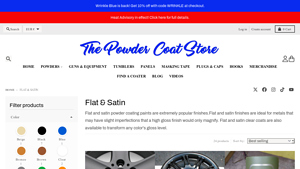 The Powder Coat Store - Flat and Satin Powder Coating Paints