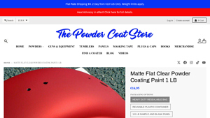 The Powder Coat Store - Matte Flat Clear Powder Coating Paint