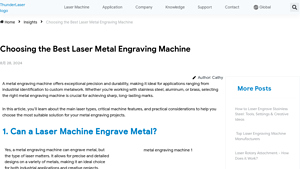 Thunder Laser - Precision Metal Engraving Machines