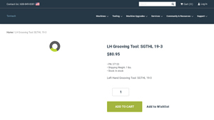 Tormach - LH Grooving Tool: SGTHL 19-3