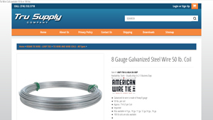 TruSupply - 8 Gauge Galvanized Steel Wire