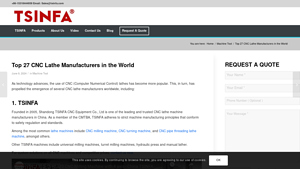 TSINFA - CNC Lathes and Milling Machines
