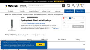 MISUMI - Spring Guide Pins for Coil Springs