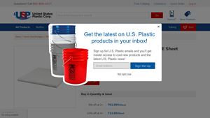 US Plastic - PTFE Sheet 48x48x1/8