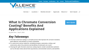 Valence Surface Tech - Chromate Conversion Coating