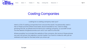 Wax Carvers - Global Casting Company Directory