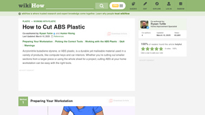 WikiHow - ABS Plastic Cutting Guide