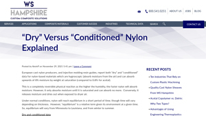 Wshampshire - Moisture-Conditioned Nylon Solutions