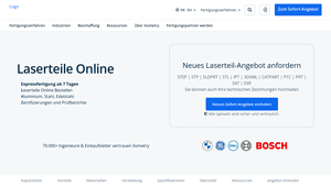 Xometry - CNC-Laserschneiden von Metallblechen