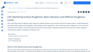 Xometry - CNC Machining Surface Roughness