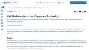 Xometry - Copper and Brass Alloys for CNC Machining
