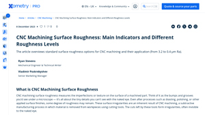 Xometry - CNC Machining Surface Roughness Solutions