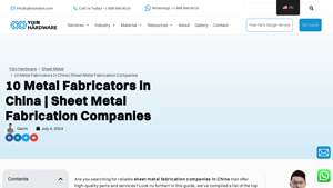 Yijin Hardware - High-Quality Sheet Metal Fabrication