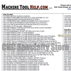 cnc machine g code m code list