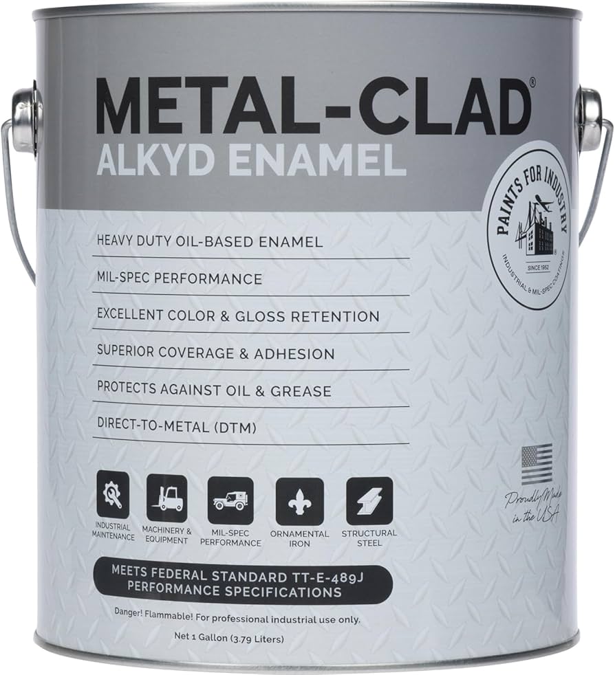 enamel paint on steel
