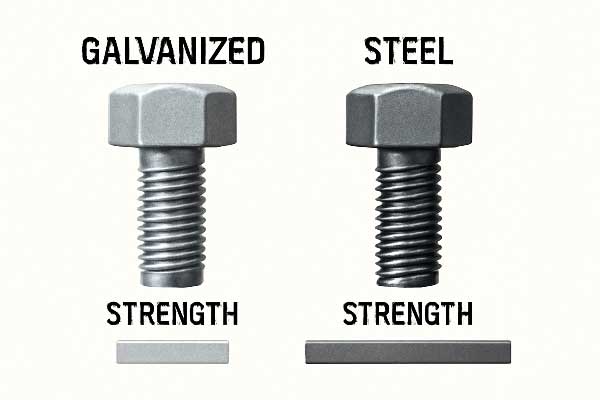 galvanized vs stainless steel bolts strength part
