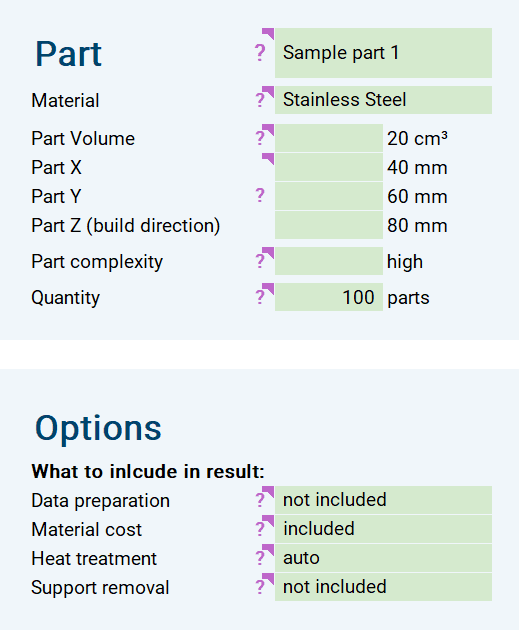 metal 3d printing cost calculator