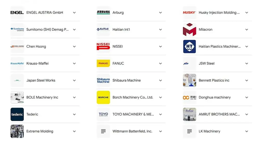 Molding Machine Brands Manufacturing Service