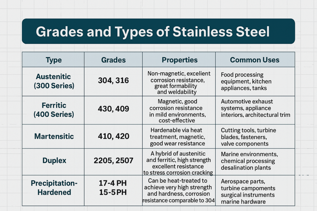 Stainless Steel Quality Chart Manufacturing Service