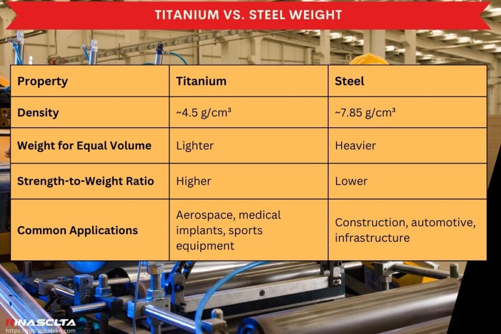 Titanium Vs Steel Weight Manufacturing Service