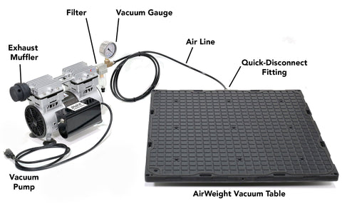 vacuum pump cnc table part